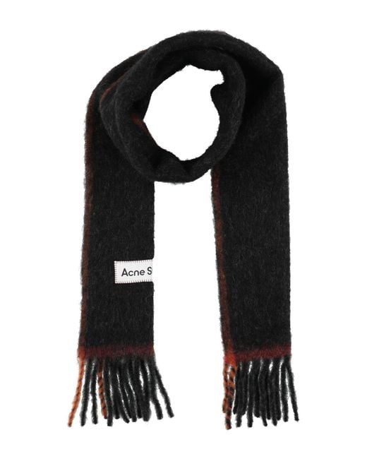 Acne Black Scarf for men