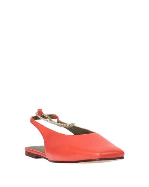 MARIA LUCA Red Ballet Flats Leather