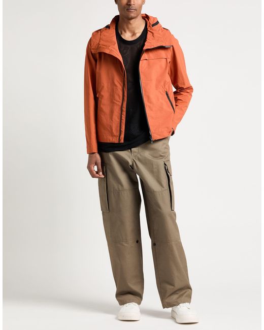 Herno Orange Rust Jacket Polyester, Polyamide, Elastane for men