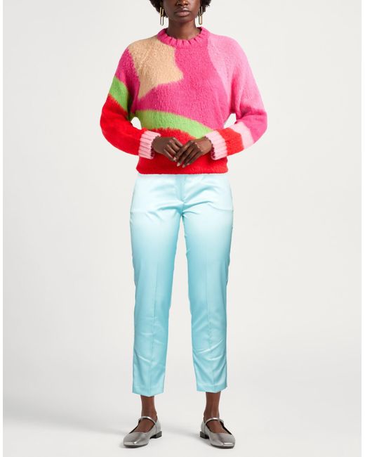 Gai Mattiolo Blue Pants Polyester, Elastane