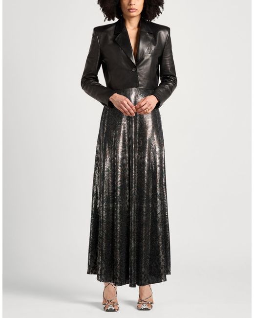 Etro Black Maxi Skirt Nylon, Polyester, Elastane