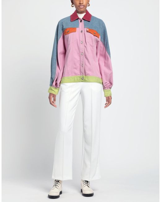 Semicouture Pink Denim Outerwear