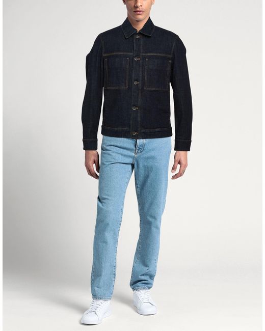 Barena Blue Denim Outerwear Cotton, Elastane for men