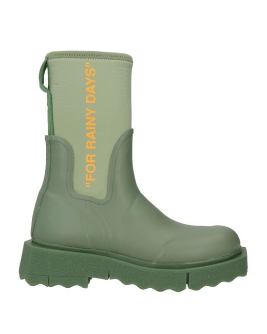 Off-White c/o Virgil Abloh Green Ankle Boots