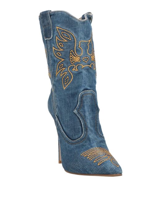 Le Silla Blue Ankle Boots