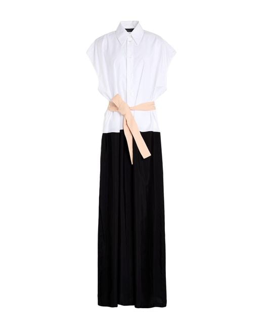 Fabiana Filippi White Maxi Dress Cotton, Viscose, Cupro