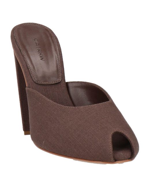 GIA RHW Brown Chocolate Sandals Textile Fibers