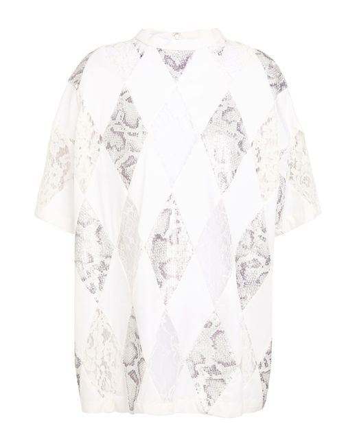 MSGM White Top Cotton, Polyester, Polyamide