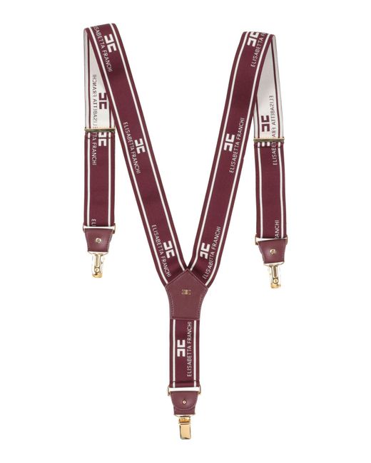 Elisabetta Franchi Red Braces