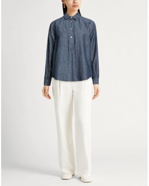 Barba Napoli Blue Top Cotton, Linen
