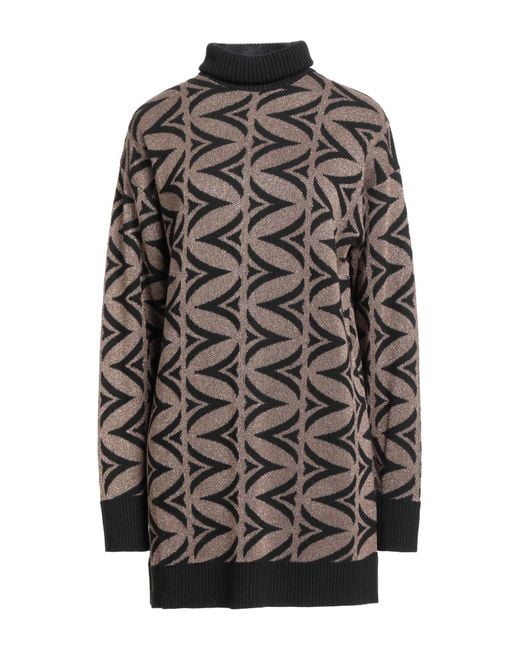 Akep Gray Turtleneck Synthetic Fibers, Wool, Cashmere