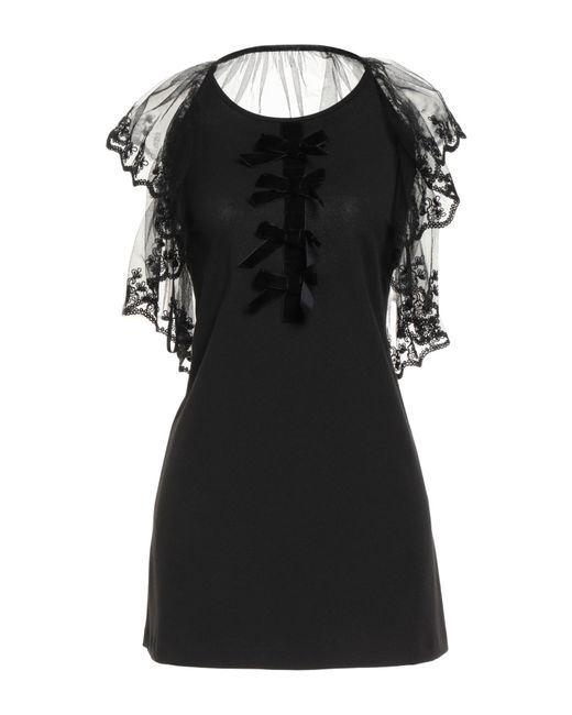 GAUDI Black Mini Dress Polyester, Elastane