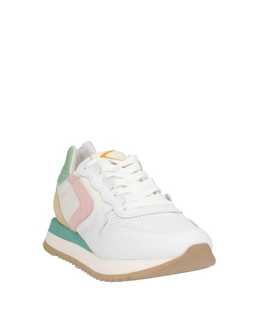 Valsport White Sneakers Leather, Textile Fibers