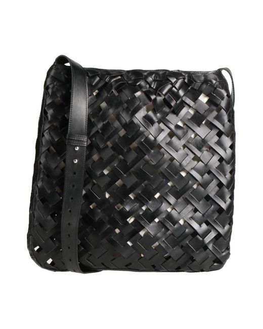 Alysi Black Cross-Body Bag Leather