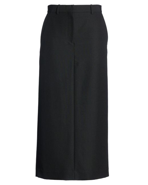 Totême  Black Maxi Skirt Polyester, Wool