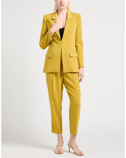 Elisabetta Franchi Yellow Suit Polyester, Elastane