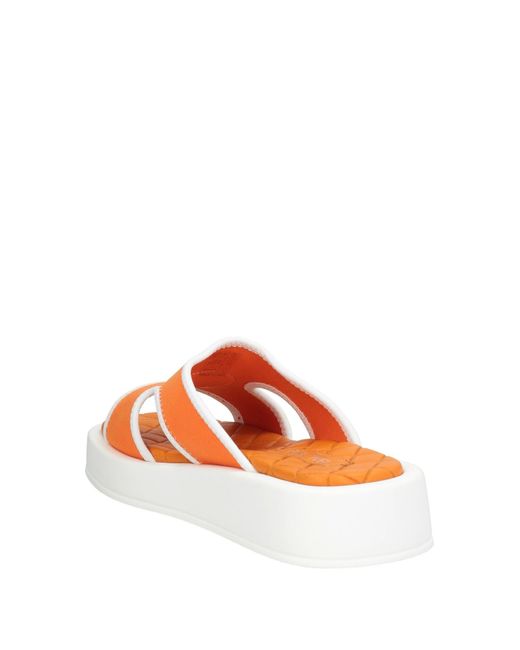 Baldinini Orange Sandals Textile Fibers