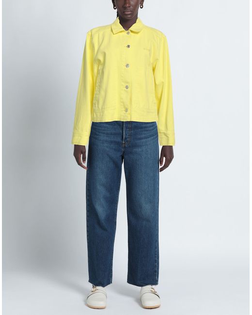 MSGM Yellow Denim Outerwear