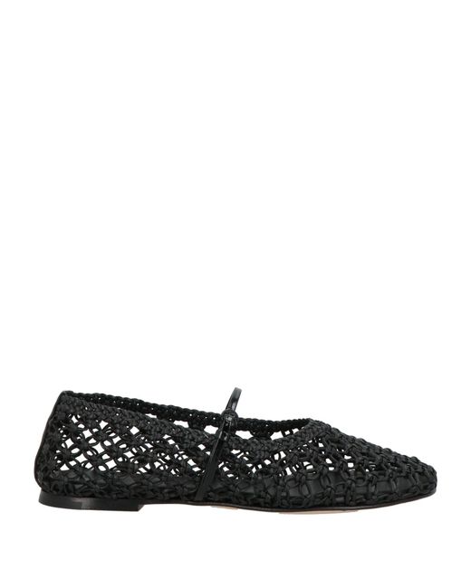 Dear Frances Black Ballet Flats Leather