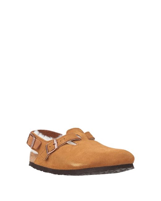 Birkenstock Brown Camel Mules & Clogs Leather
