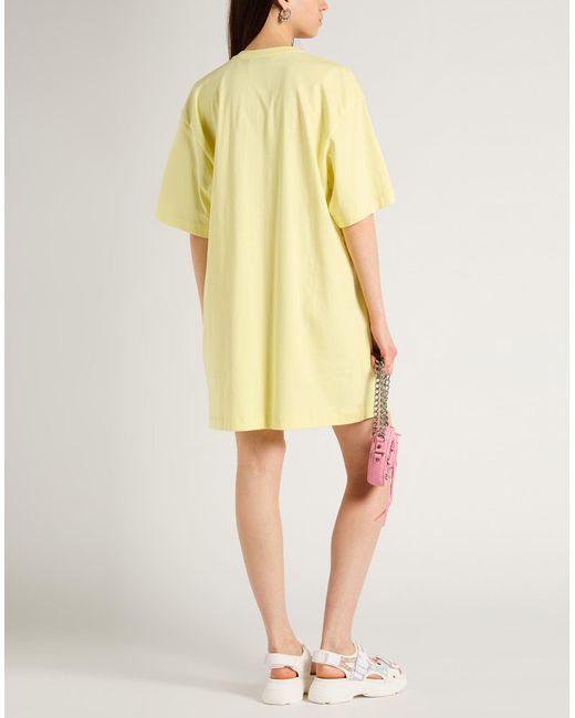 MSGM Yellow Mini Dress Cotton