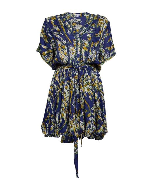 Poupette Blue Mini Dress Viscose