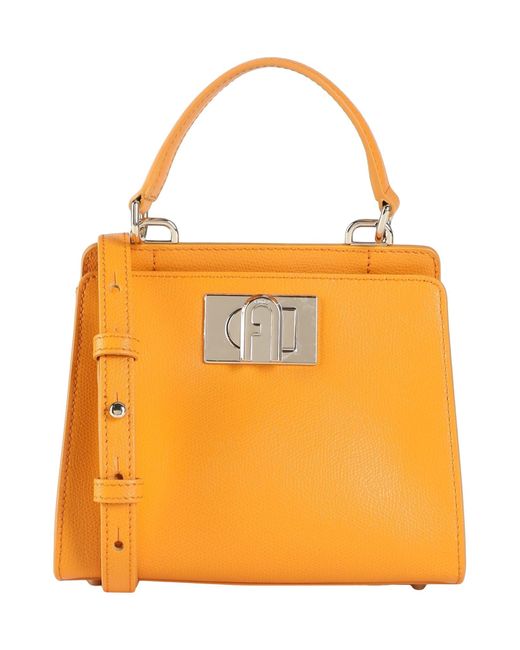 Furla Orange 1927 Mini Top Handle 19 -- Handbag Soft Leather