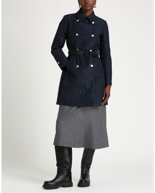 Moorer Blue Midnight Coat Polyamide