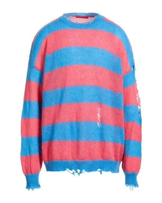 Members of The Rage Blue Sweater Superkid Mohair, Polyamide, Merino Wool for men
