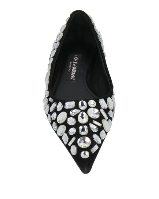 Dolce & Gabbana White Ballet Flats Leather