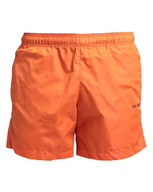 Off-White c/o Virgil Abloh Orange Swim Trunks for men