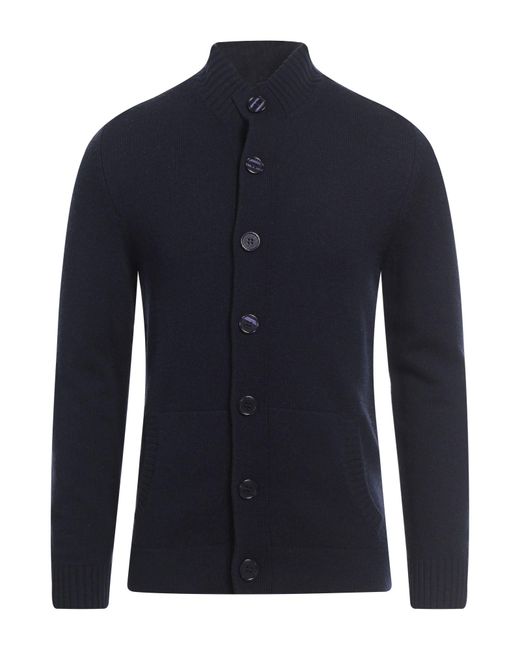 HENRY CLIFFORD Strickjacke in Blue für Herren