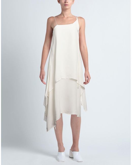 Isabel Benenato White Midi Dress