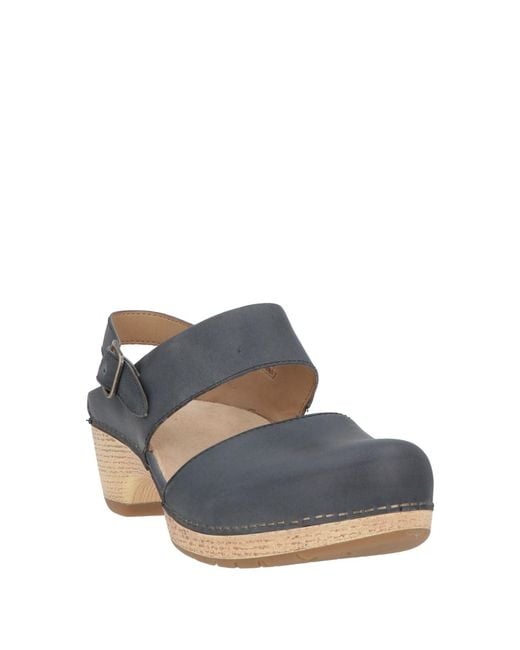 Dansko Blue Charcoal Mules & Clogs Leather