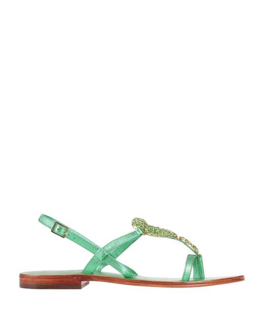 Emanuélle Vee Green Thong Sandal