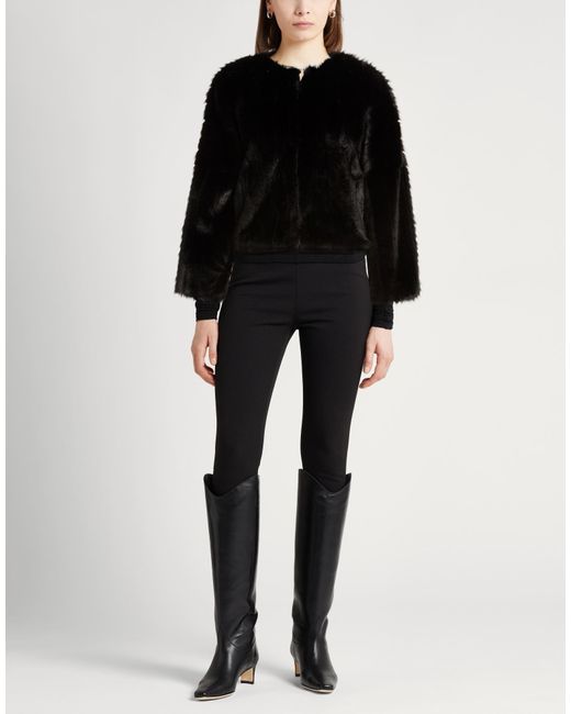 Pinko Black Shearling & Teddy