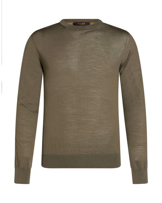 Moorer Green Sweater Virgin Wool for men