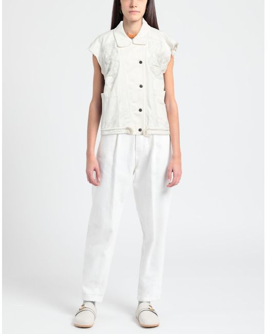 Brand Unique White Jeansjacke/-mantel