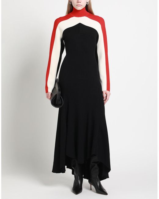 Jil Sander Black Maxi Dress Cotton, Wool, Viscose, Polyester