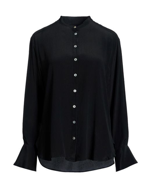 Really Wild Clothing Black Shirt Acetate, Silk