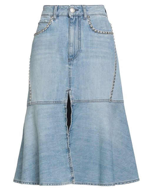 Pinko Blue Denim Skirt Cotton, Aluminum