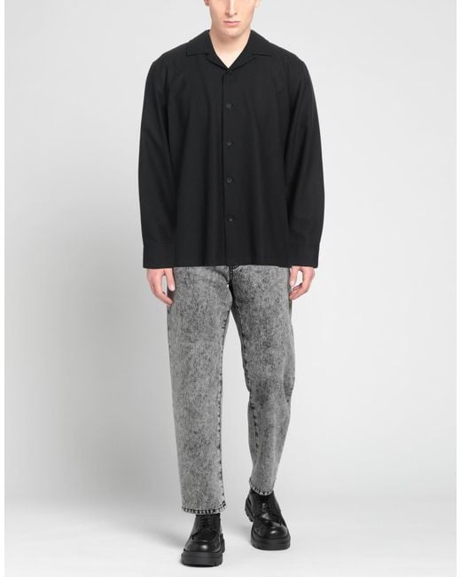 Rag & Bone Black Shirt Wool, Polyester, Viscose, Elastane, Cotton for men