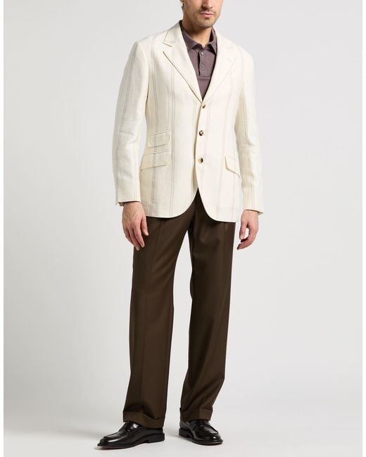 Brunello Cucinelli Natural Blazer for men