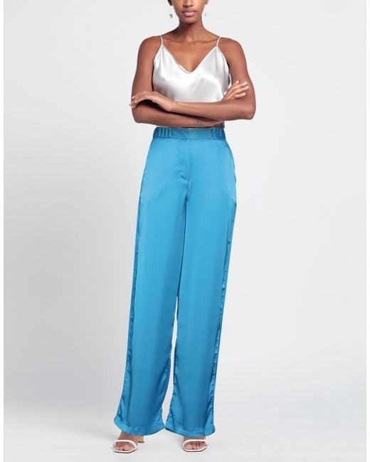 SIMONA CORSELLINI Blue Pants Polyester