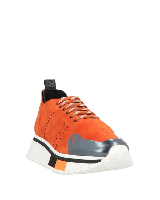 Fabi Orange Sneakers Leather