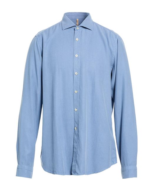 Dnl Blue Azure Shirt Tencel for men