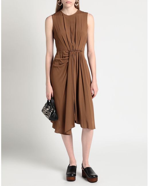 Vestido midi Blanca Vita de color Brown