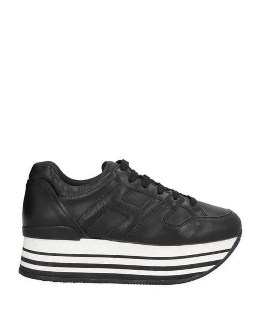 Hogan Black Sneakers Textile Fibers