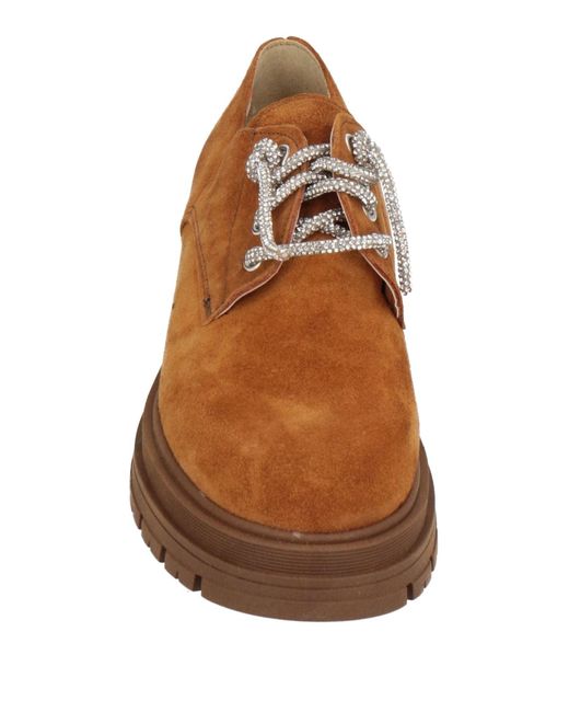 Divine Follie Brown Lace-up Shoes