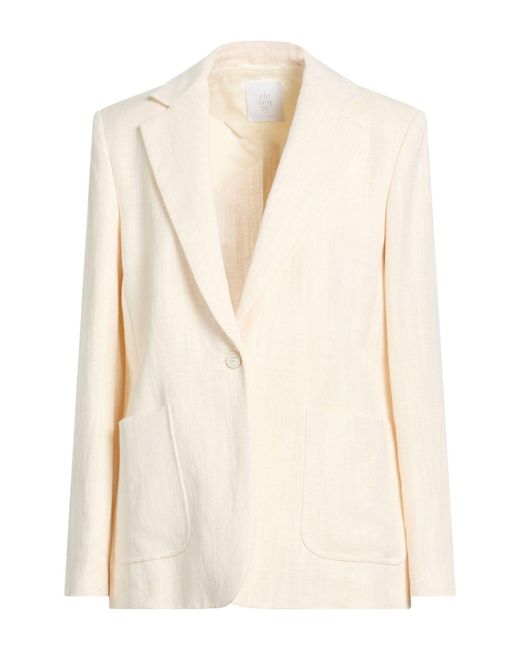 Eleventy Natural Blazer Linen, Viscose